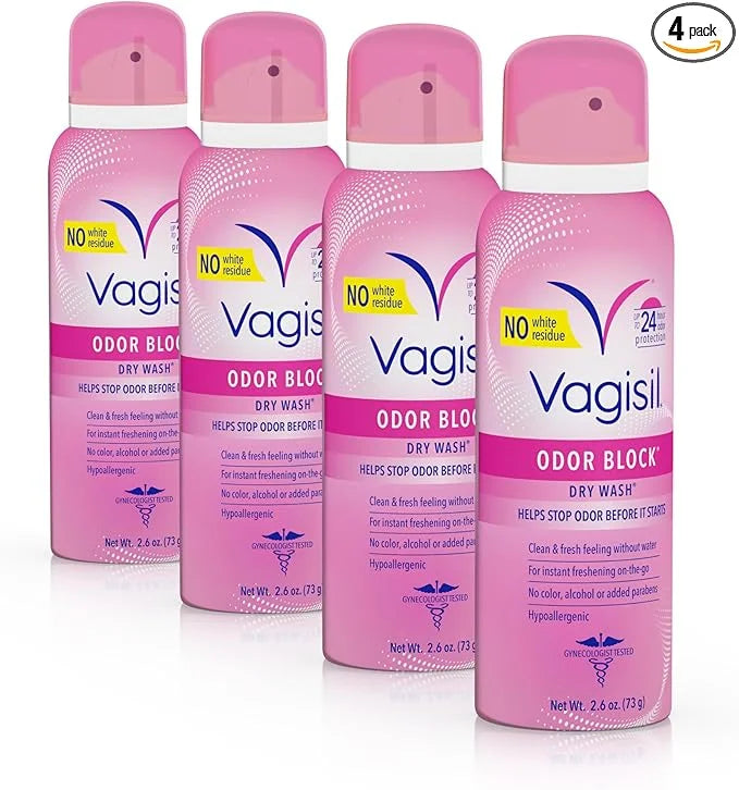 Vagisil Odor Block Dry Wash Spray 2.6 Ounces 4)