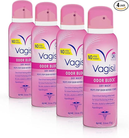 Vagisil Odor Block Dry Wash Spray 2.6 Ounces 4)