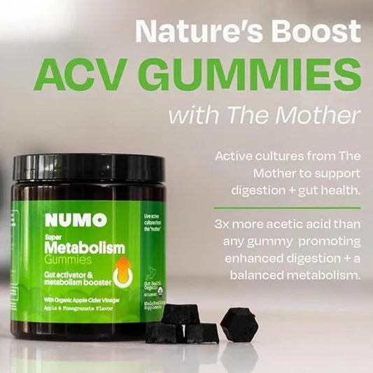 Numo Apple Cider Vinegar Gummies - ACV with Organic Apple Cider Vinegar & Organic MCT Oil - Supplement for Wellness - 3X A...
