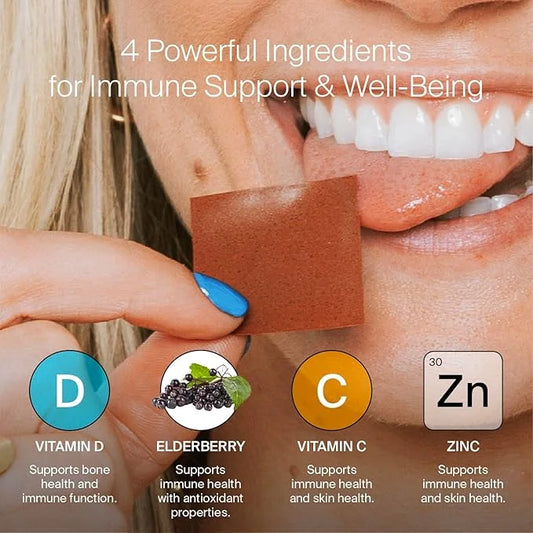 BIOSTRIPS® Immune Support - 5-in-1 Immune Health - Oral Supplement Strips - Supports Immune Function, Gut Health, Skin - V...