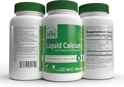 Liquid Calcium 1000mg, Magnesium 400mg, Vitamin D3 1,000iu 1,000iu and 6 Calcium 3rd Party 100)