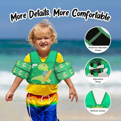Moko Toddler Swim Vest for Kids, 20-50 lbs/22-66 lbs Clearance Swim Arm Band Cartoon Swimming Wings Pool Float Vests Sleev...