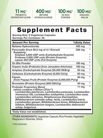 Nature's Truth Probiotics with Enzymes 60 Capsules