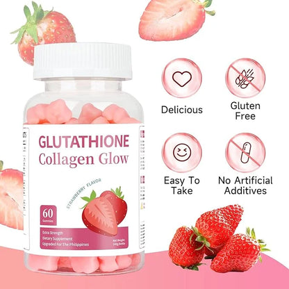 Glutathione Collagen Glow Gummies, Glutathione Collagen 2 Bottle