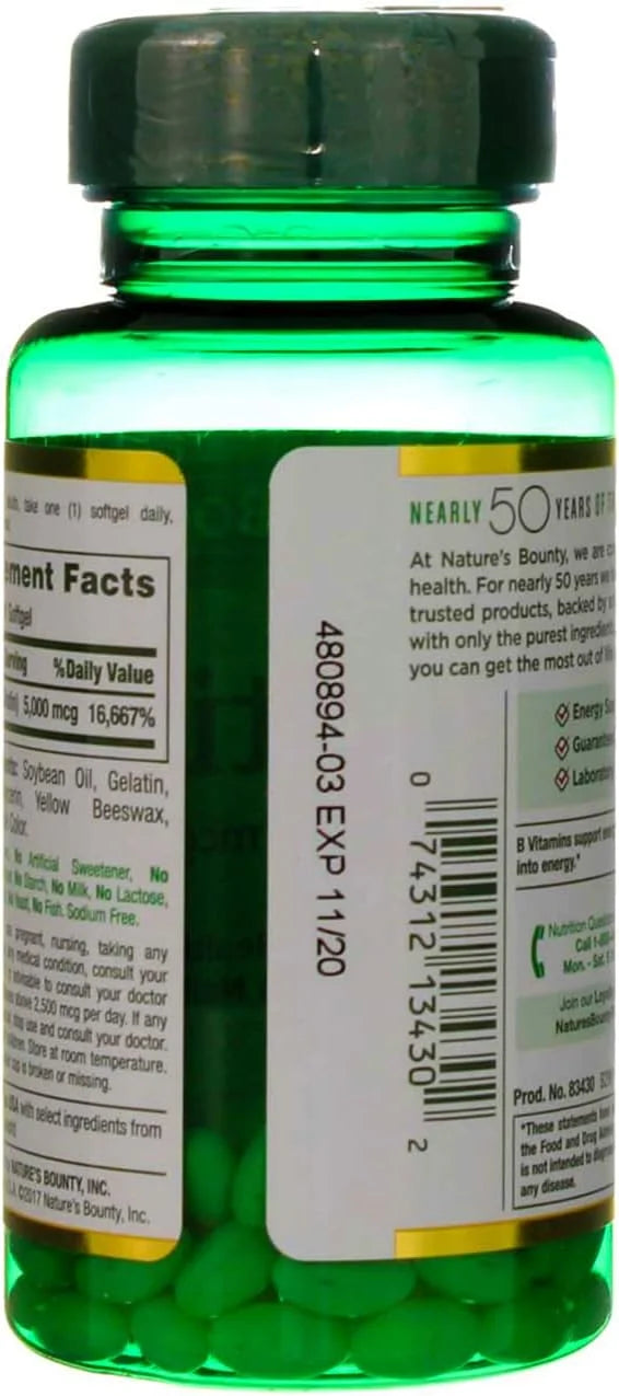 Nature's Bounty Biotin 5000 mcg Liquid 72 ea 3)