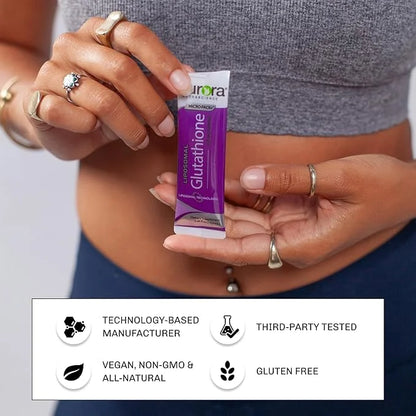 Aurora Nutrascience Micro-Liposomal Liquid Glutathione, Immune System Support, Antioxidant, 500 mg per Serving (10mL), 30 ...