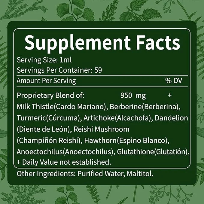 Herbal Tincture –Milk Thistle Artichoke Dandelion 2oz