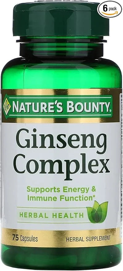 Nature's Bounty Ginseng Complex Plus Royal 75 ea 6)