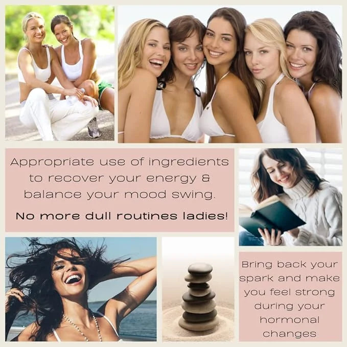 Hormone Balance for Women – Natural Female Energy & Mood Enhancement Pills – Hot Flashes Menopause Relief Supplement with ...