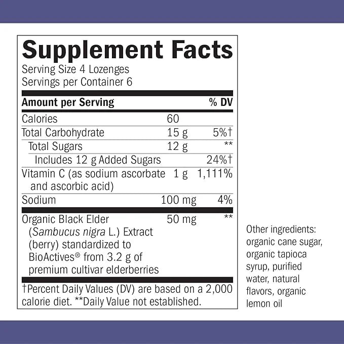 Nature’s Way Sambucus Elderberry Lozenges, 1000 24 Count