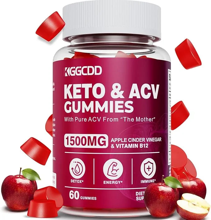 Keto ACV Gummies Advanced Weight - L0ss-,- Keto Gummy Supplement for Women and Men, with 1500MG Apple Cider Vinegar & Vita...