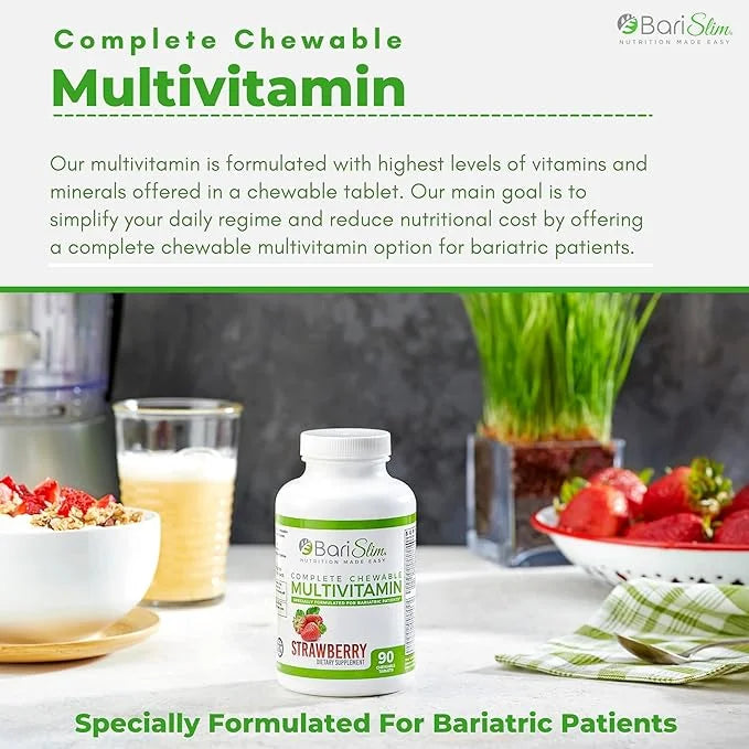 BariSlim Chewable Bariatric Multivitamin 45mg Iron