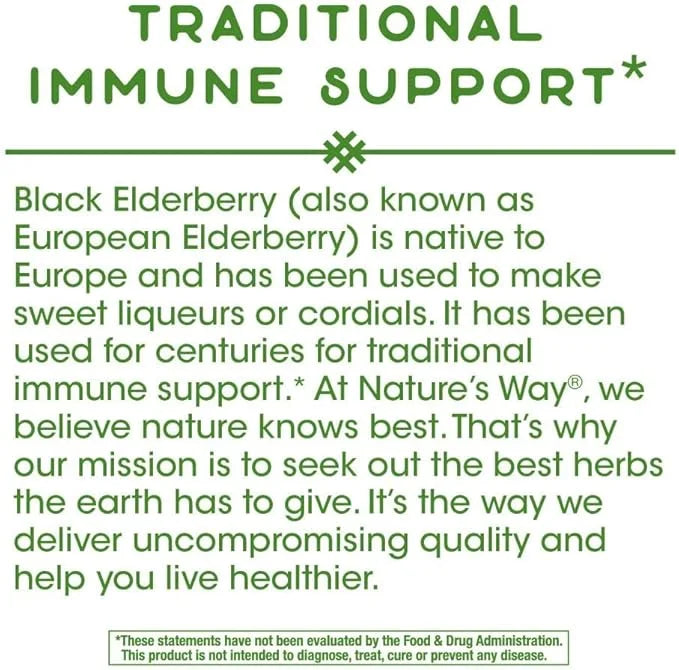 Nature's Way Elderberry, 100 Cap, (Pack 2)