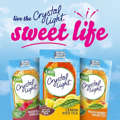 Crystal Light Lemon Iced Tea Naturally Flavored with other natural flavor Powdered Drink Mix, 120 ct Pack, 12 Boxes of 10 ...