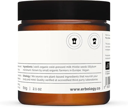Erbology Organic Milk Thistle Powder 2.1 oz 20 Servings 180mg Silymarin 100% Milk