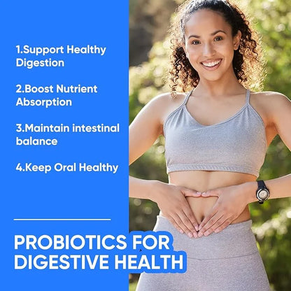 120 Capsules Oral Probiotics, Enhanced Super Digestive Enzymes & Probiotics-Oral Gut Dual Support-8 Strains 22 Billion CFU...