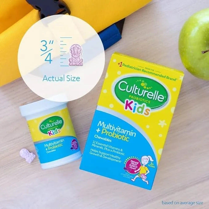 Culturelle Kids Complete Chewable Multivitamin + Probiotic for Kids, Ages 3+, 90 Count, Digestive Health, Oral Health & Im...