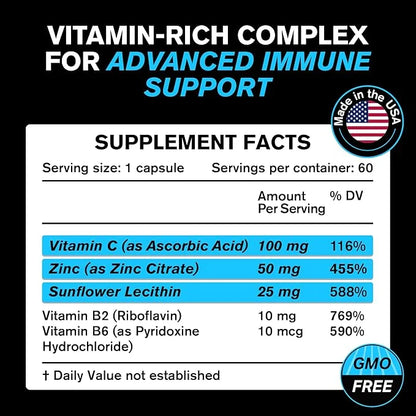 Premium Zinc Citrate 50 mg Supplement, 2-Pack Value 120 Capsules