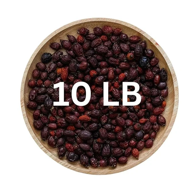 Super Large Value Pack 10 LB – Organic Dried Rosehip Fruit – Organic Rose Hips Whole (Rosa Canina) - Rich in Vitamin C, An...