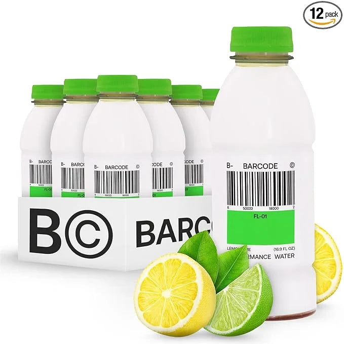 Barcode Premium Sports Hydration Drink - No Added Sugars, Lemon Lime, 12 Pack - No Added Sugar - Plant-Based Beverage - Ad...