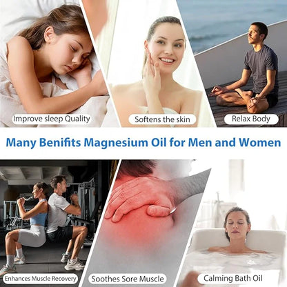 Magnesium Oil Spray - Magnesium Oil for feet - 100% Pure Magnesium Oil Spray Organic Natural Magnesium Spray - Nourish The...