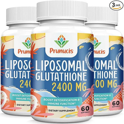 2400MG Liposomal Glutathione, Reduced L-Glutathione, Glutathione 180 Softgels