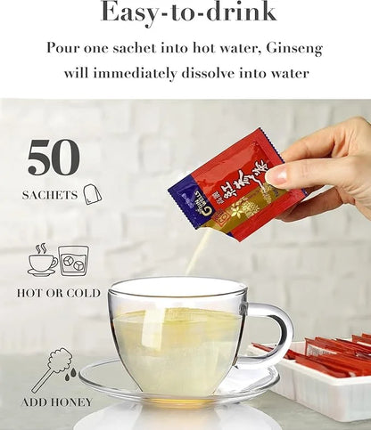 ILHWA Korean Red Ginseng Tea (150g, 0.11oz X 50 sachets) 6 Years Rg1+Rb1+Rg3
