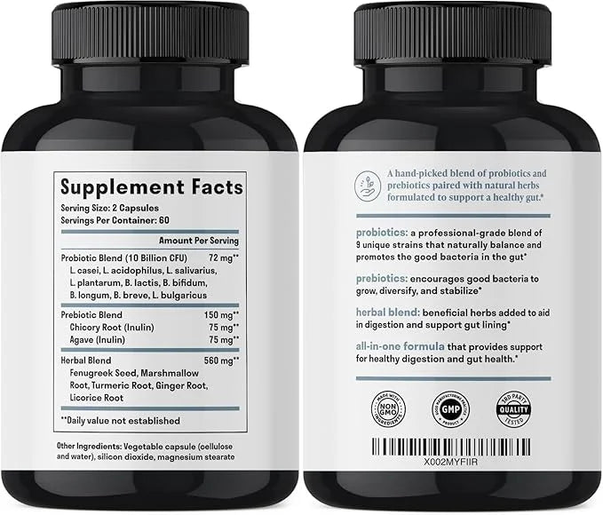 All-in-One Gut Health w/Probiotics, Prebiotics, Digestion-Supporting