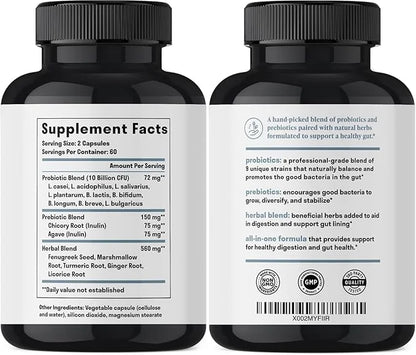 All-in-One Gut Health w/Probiotics, Prebiotics, Digestion-Supporting