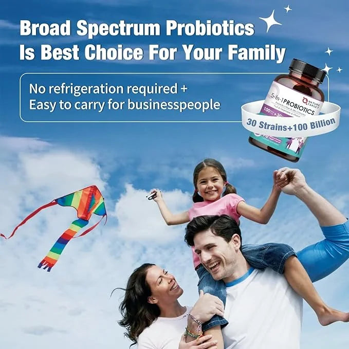 NATURE TARGET Probiotics for Women-Men-Kids Digestive 100 Billion 90 Veggie (45 Days
