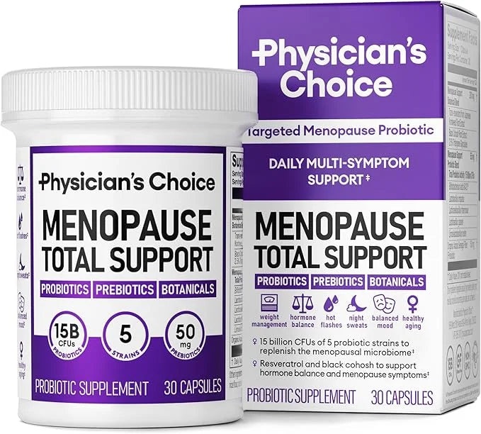Physician's CHOICE Menopause Probiotic Supplement for Women - Supports Hormone Balance, Hot Flashes, Night Sweats, Weight ...