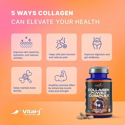 5-IN-1 Collagen Peptides 1800mg, 90 Capsules