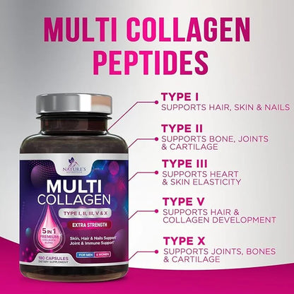 Collagen Peptides for Women & Men, 180 Capsules