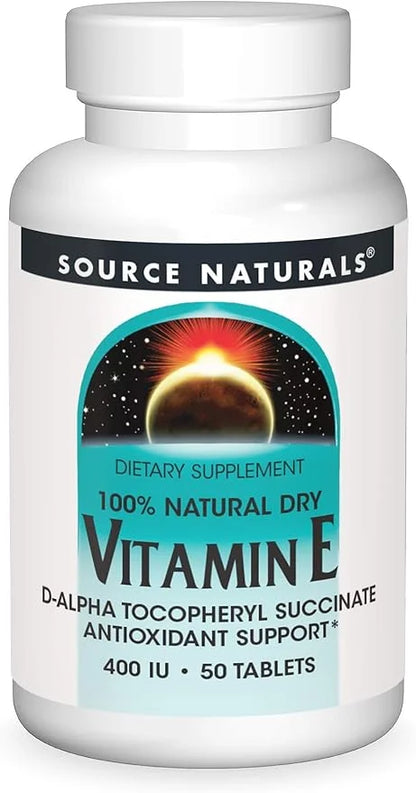 Source Naturals Vitamin E, 400 iu 50 Tablets