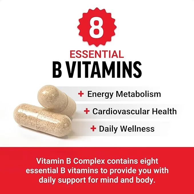 FORCE FACTOR Vitamin B Complex to B1, Vitamin B2, Vitamin B3, Vitamin B6, Vitamin B12, and 60 Vegetable