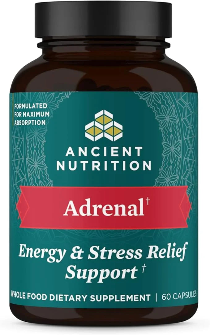 Adrenal Support with Ashwagandha Supplement by Ancient Nutrition, Helps Reduce Stress & Fatigue, Paleo and Keto Friendly, ...