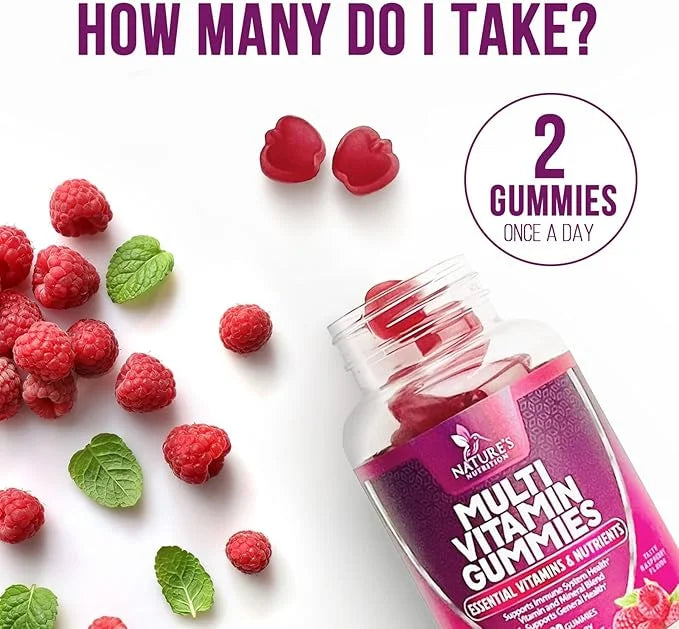 Multivitamin Gummies, Extra Strength Daily Multi B6, B12, B12, Zinc 60 Gummies