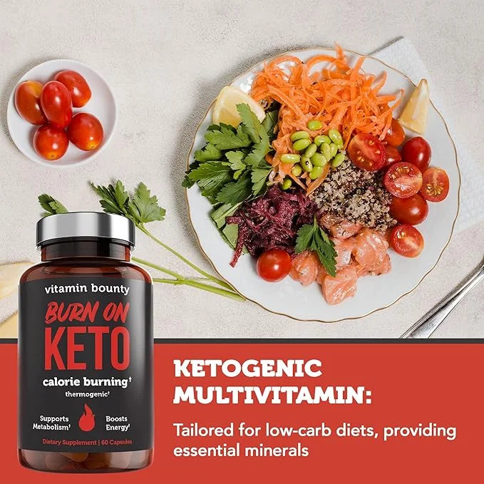 Vitamin Bounty Burn On Keto Multivitamin – Keto-Specific Nutritional Support with Magnesium, Potassium, and MCT for Energy...
