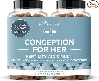 Conception Fertility Supplements for Women – Prenatal Vitamins – Promote Hormone Balance, Cycle Consistency, Aid Ovulation...