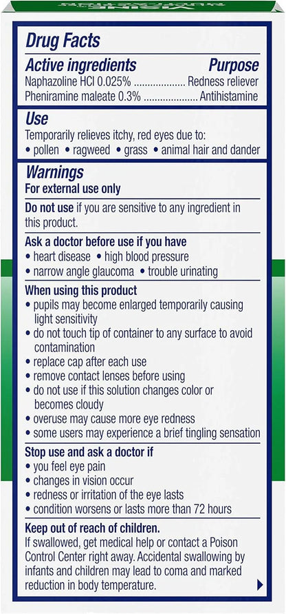 Visine Allergy Eye Relief Multi-Action Antihistamine 0.5 fl.