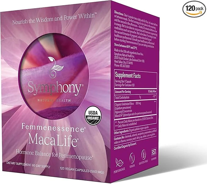 Femmenessence MacaLife – Clinically Proven for Perimenopause, Women’s Natural Hormone Balance Supplements, Relief of Hot F...