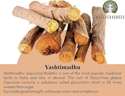 Yashtimadhu Powder 100 Gm | Natural Mulethi Powder/Licorice Powder Glycyrrhiza glabra | Supports Immunity | Mulethi | Vega...