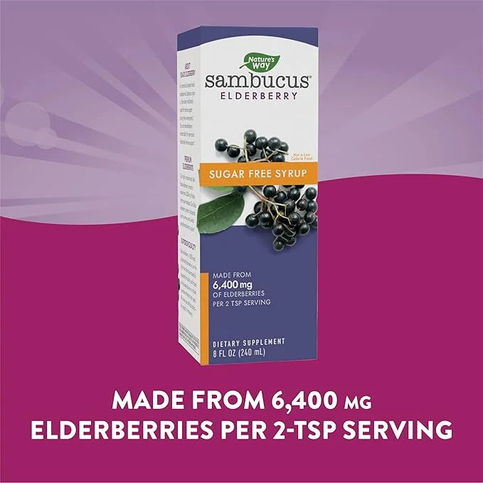 Nature's Way Sambucus Sugar-Free Elderberry Syrup, 8 Fl.