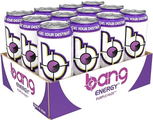 Bang Energy Purple Haze, Sugar-Free Energy Drink, 16 Ounce (Pack of 12) - Product Image