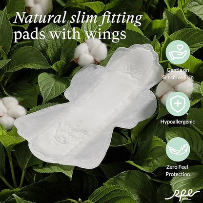 100% Large Organic Pads for Women, 4, 48ct) 48ct)