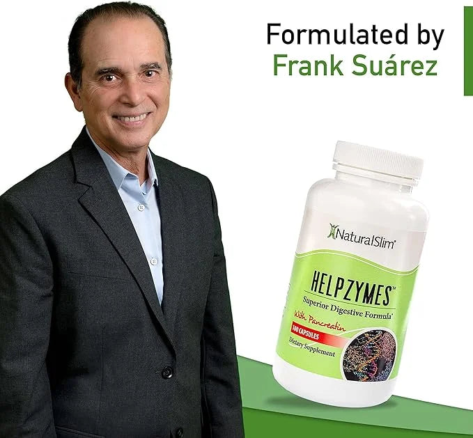 NaturalSlim Helpzymes Digestive Enzymes for Digestion, 100 Caps (3 Pack)