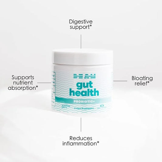 BEAM Gut Health Probiotic+ 10 Billion 8 Probiotics 30 Capsules