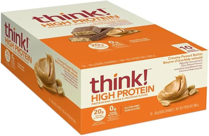 think! Keto Protein Bars, Healthy Low Carb, Low Sugar, Gluten Free Snack with No Artificial Sweeteners, 4G Net Carbs & 10G...