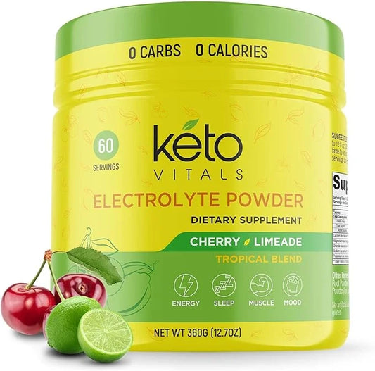Keto Vitals Electrolytes Powder | Keto-Friendly Electrolytes with Potassium, Magnesium, Sodium, Calcium | Keto Electrolyte...