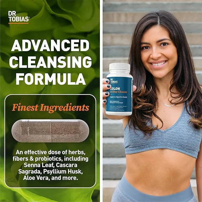 Dr. Tobias Colon 14 Day Cleanse, 2 Bottles 28 Capsules (1-2 Daily)